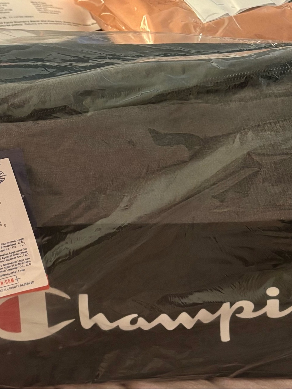Champion Black and Red Durable Duffle Bag